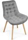 MIADOMODO Sada prošívaných jídelních židlí, světle šedá 2 ks
