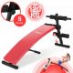 Physionics Šikmá posilovací lavice, 131x56x72 cm, červená