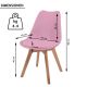 MIADOMODO Sada jídelních židlí, růžová, 4 kusy