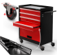 Dílenský vozík na nářadí 4 zásuvky, 61 x 65 cm, červený