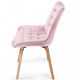 MIADOMODO Sada prošívaných jídelních židlí, růžová 2 ks