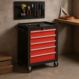Pojízdný dílenský vozík na nářadí 5 zásuvek, 61 x 77 cm