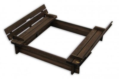 Dřevěné pískoviště s lavičkami