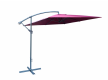 Čtvercový slunečník kovový, bordó, 270 x 270 cm