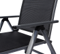 Polohovací zahradní křeslo LONDON, 109x59 cm, stříbrné/černé