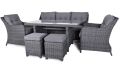 TRADGARD Zahradní set SAN DIEGO, umělý ratan, antracit