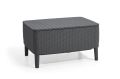 Zahradní polyratanový set SALEMO, grafit, šedá poduška