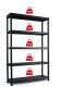 Plastový otevřený regál PLUS 120/5 - 187 x 120 x 40 cm