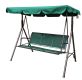 Zahradní houpačka 170×110 kovová zelená pro 3 se stříškou