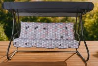 Zahradní houpačka rozkládací na lůžko, 3 místa, 220x157 cm