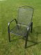 Zahradní kovové křeslo na terasu, černé, stohovatelné