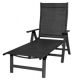 Polohovatelné lehátko LONDON, černá + antracit