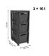Brisen komoda, 3 x 16 l, antracit